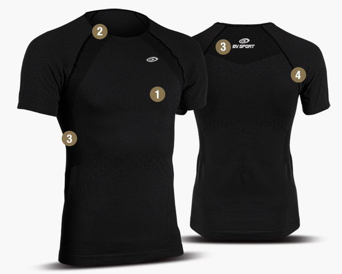 T-shirts RTECH EVO2 black